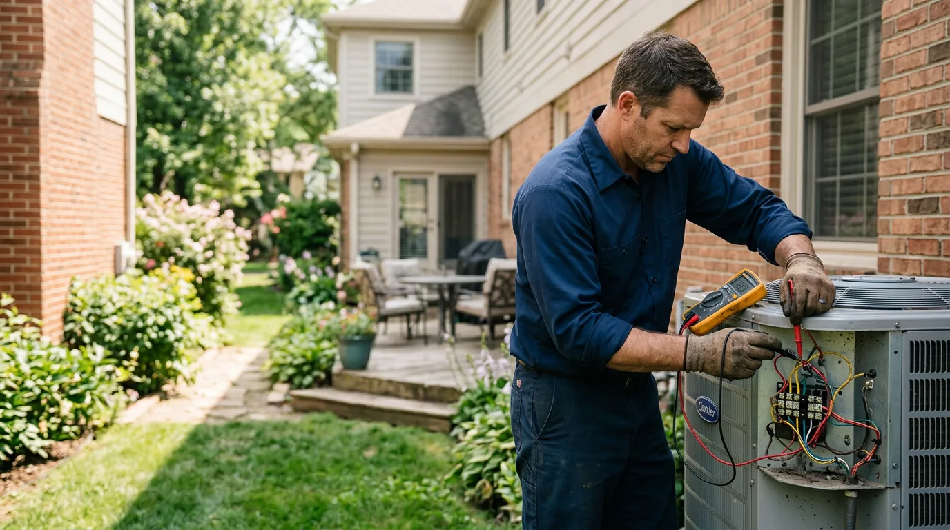 HVAC technician working near Wells, VT